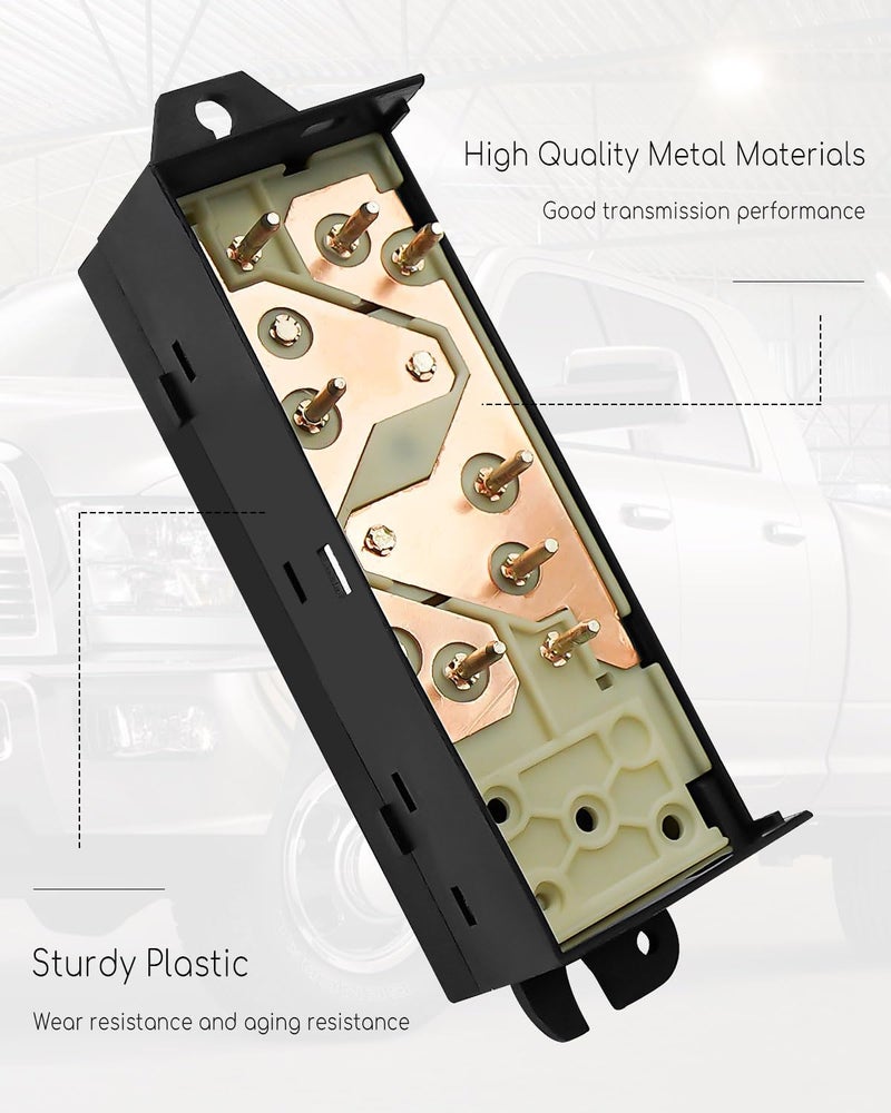 Tavaski Power Seat Switch Front Driver Side Fit for Chrysler Town & Country Imperial Dodge Ram Dynasty Grand Caravan Shadow Jeep Cherokee Wrangler 1989-1995 Replace 4373666AA 56049777AA - Image 3